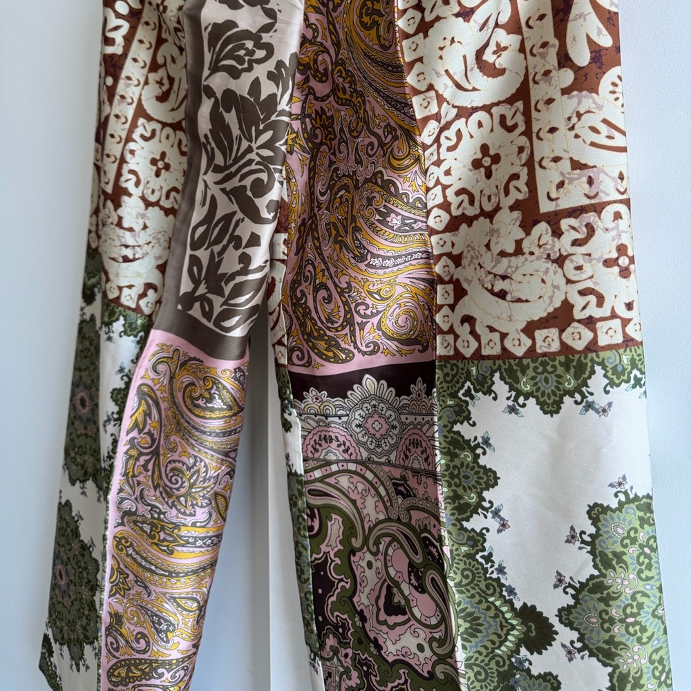 Zara Patchwork Trousers Multicoloured - image 3